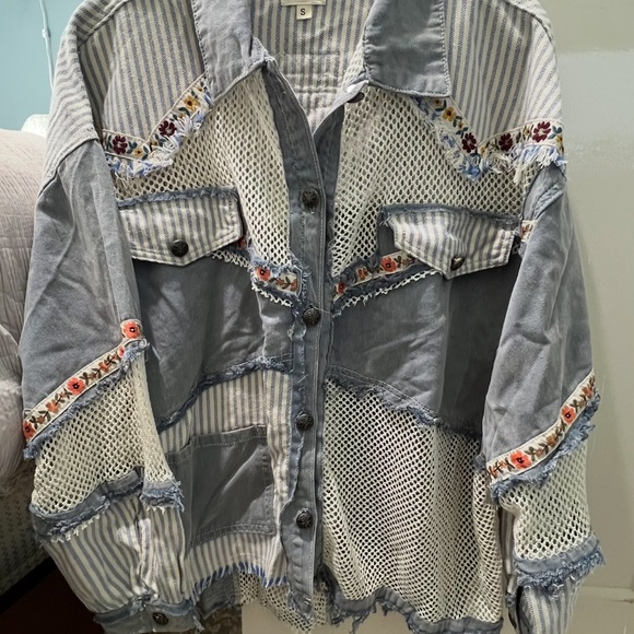 POU Gray Patchwork Jacket - Picture 2 of 3